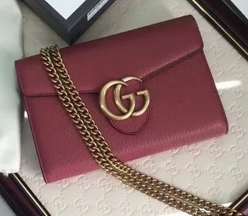 Gucci GG Marmont Leather mini Chain Bag 401232 Wine Gucci GG Marmont Leather mini Chain Bag 401232 Wine