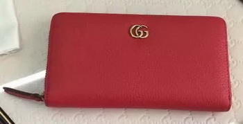 Gucci Leather Zip Around Wallet 456117 Red Gucci Leather Zip Around Wallet 456117 Red