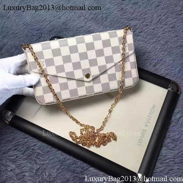 Louis Vuitton Damier Azur Canvas POCHETTE FELICIE N63106 Louis Vuitton Damier Azur Canvas POCHETTE FELICIE N63106