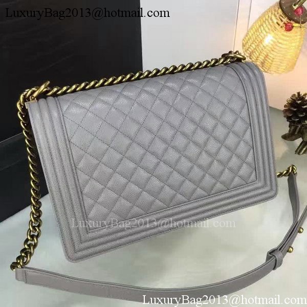 Boy Chanel Flap Bags Original Grey Cannage Pattern A67088 Gold Boy Chanel Flap Bags Original Grey Cannage Pattern A67088 Gold