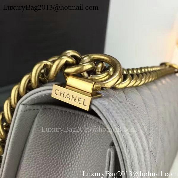 Boy Chanel Flap Bags Original Grey Cannage Pattern A67088 Gold Boy Chanel Flap Bags Original Grey Cannage Pattern A67088 Gold