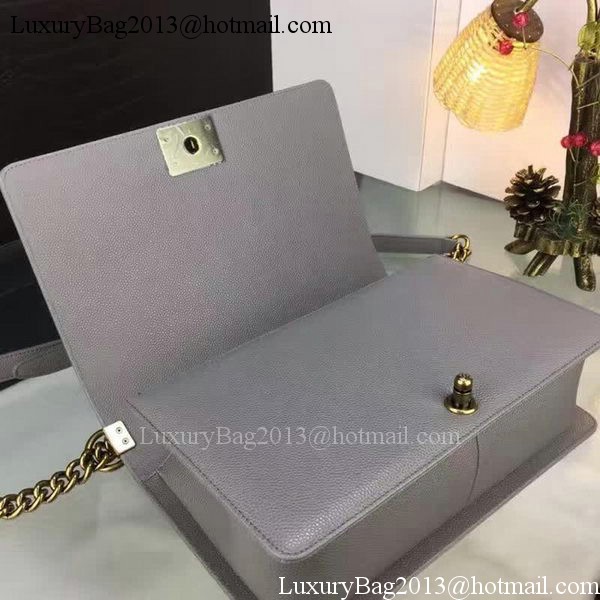 Boy Chanel Flap Bags Original Grey Cannage Pattern A67088 Gold Boy Chanel Flap Bags Original Grey Cannage Pattern A67088 Gold
