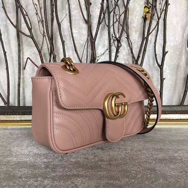 Gucci Now GG Marmont Mini Shoulder Bag 446744 Light Pink Gucci Now GG Marmont Mini Shoulder Bag 446744 Light Pink