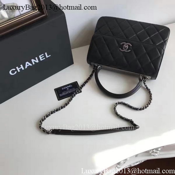 Chanel Classic Top Flap Bag Black Original Sheepskin Leather A92236 Silver Chanel Classic Top Flap Bag Black Original Sheepskin Leather A92236 Silver