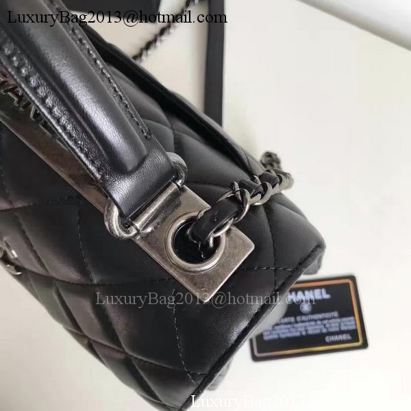 Chanel Classic Top Flap Bag Black Original Sheepskin Leather A92236 Silver Chanel Classic Top Flap Bag Black Original Sheepskin Leather A92236 Silver