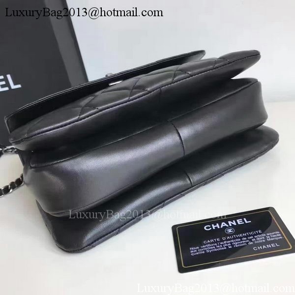 Chanel Classic Top Flap Bag Black Original Sheepskin Leather A92236 Silver Chanel Classic Top Flap Bag Black Original Sheepskin Leather A92236 Silver