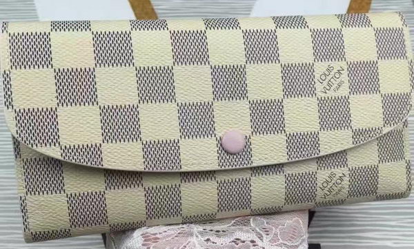 Louis Vuitton Damier Azur Canvas Emilie Wallet N60696 Louis Vuitton Damier Azur Canvas Emilie Wallet N60696