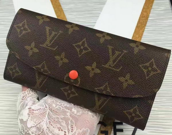 Louis Vuitton Monogram Canvas Emilie Wallet M60696 Orange Louis Vuitton Monogram Canvas Emilie Wallet M60696 Orange