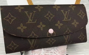 Louis Vuitton Monogram Canvas Emilie Wallet M60696 Pink Louis Vuitton Monogram Canvas Emilie Wallet M60696 Pink