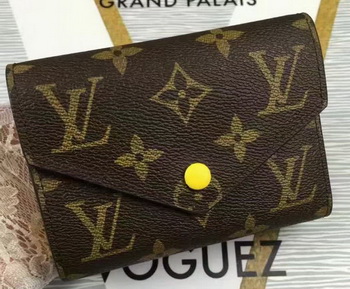 Louis Vuitton Monogram Canvas Victorine Wallet M62360 Yellow Louis Vuitton Monogram Canvas Victorine Wallet M62360 Yellow