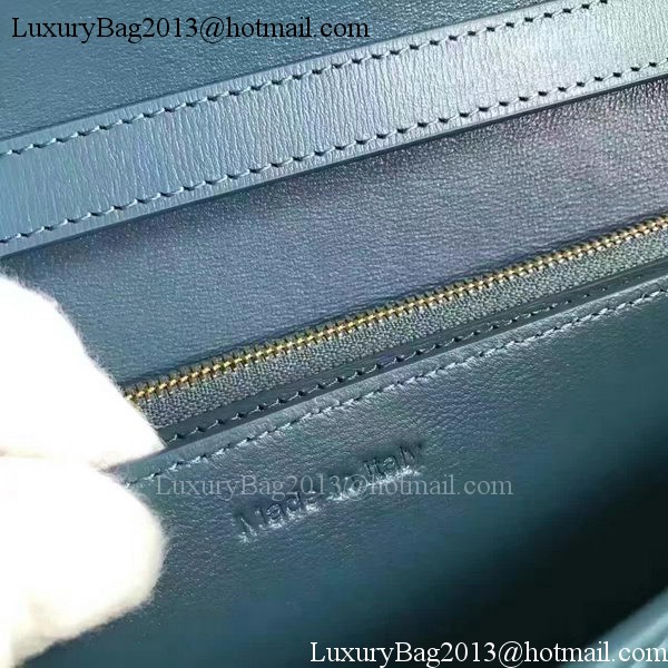 Celine Classic Box Flap Bag Smooth Leather C20447 Blue Celine Classic Box Flap Bag Smooth Leather C20447 Blue