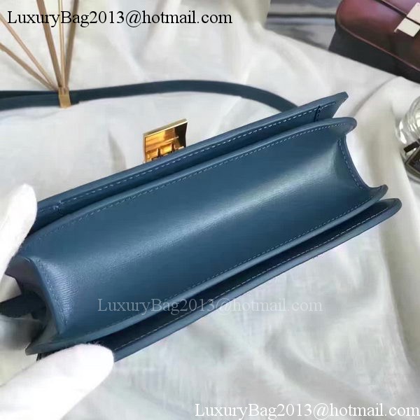 Celine Classic Box Flap Bag Smooth Leather C20447 Blue Celine Classic Box Flap Bag Smooth Leather C20447 Blue