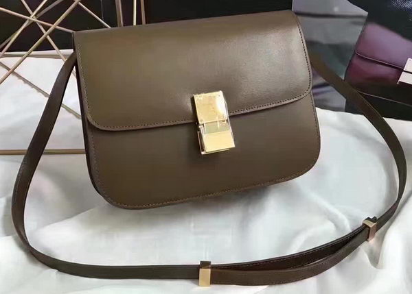 Celine Classic Box Flap Bag Smooth Leather C20447 Green Celine Classic Box Flap Bag Smooth Leather C20447 Green