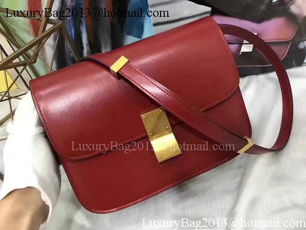 Celine Classic Box Flap Bag Smooth Leather C20447 Red Celine Classic Box Flap Bag Smooth Leather C20447 Red