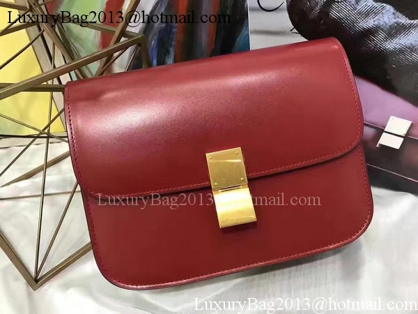 Celine Classic Box Flap Bag Smooth Leather C20447 Red Celine Classic Box Flap Bag Smooth Leather C20447 Red