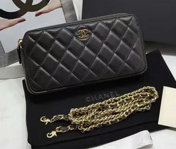 Chanel mini Shoulder Bag Black Sheepskin Leather A7020 Gold Chanel mini Shoulder Bag Black Sheepskin Leather A7020 Gold
