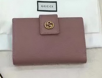 Gucci Calfskin Leagther Wallet 337023 Pink Gucci Calfskin Leagther Wallet 337023 Pink
