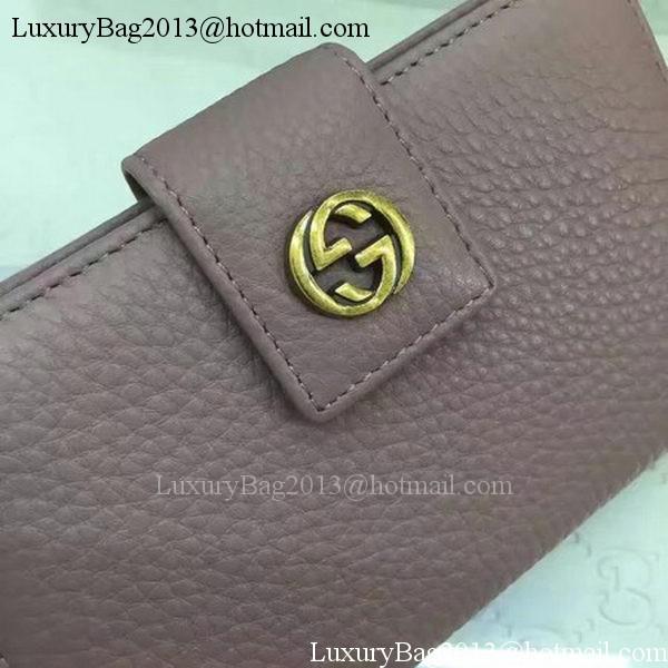 Gucci Calfskin Leagther Wallet 337023 Pink Gucci Calfskin Leagther Wallet 337023 Pink