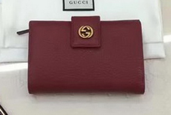 Gucci Calfskin Leagther Wallet 337023 Red Gucci Calfskin Leagther Wallet 337023 Red