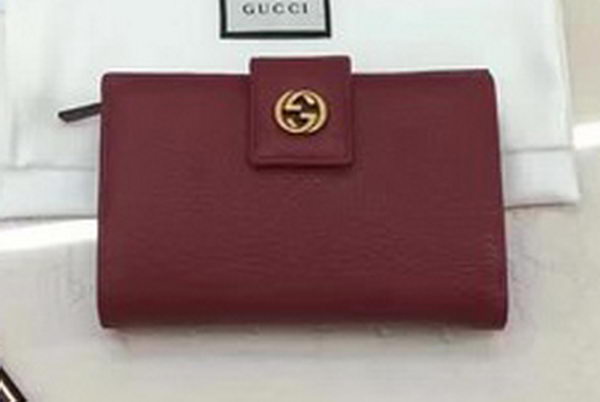 Gucci Calfskin Leagther Wallet 337023 Red Gucci Calfskin Leagther Wallet 337023 Red