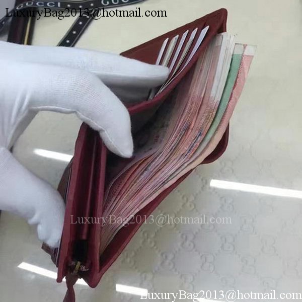 Gucci Calfskin Leagther Wallet 337023 Red Gucci Calfskin Leagther Wallet 337023 Red