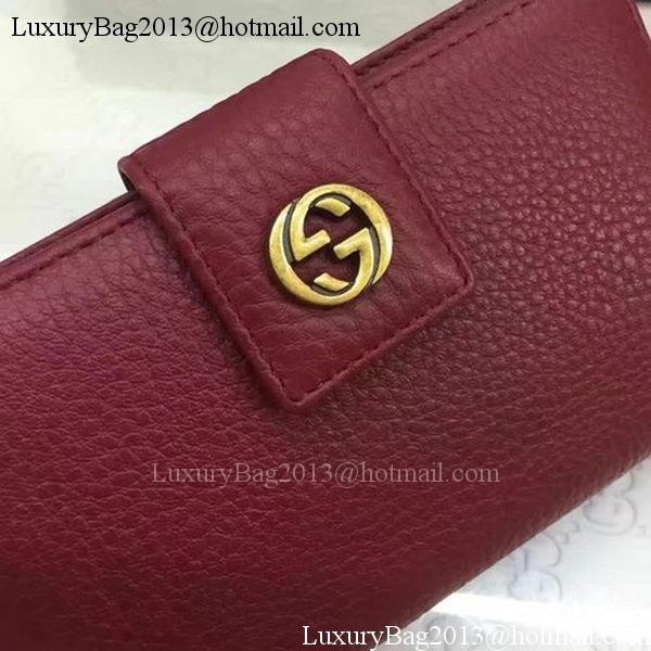 Gucci Calfskin Leagther Wallet 337023 Red Gucci Calfskin Leagther Wallet 337023 Red