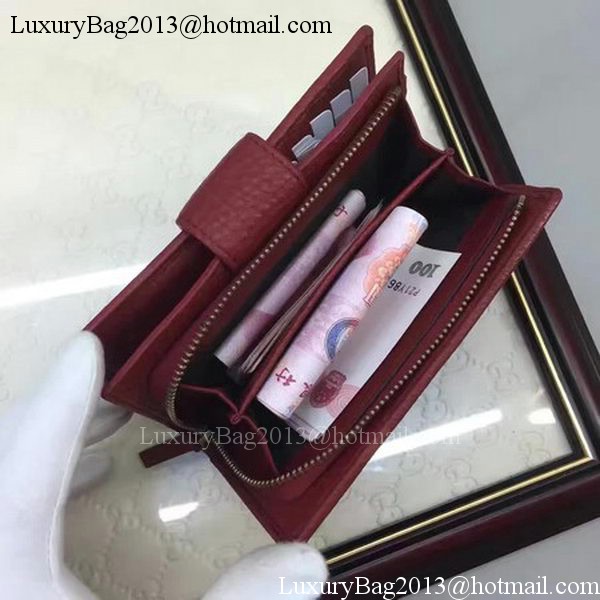 Gucci Calfskin Leagther Wallet 337023 Red Gucci Calfskin Leagther Wallet 337023 Red