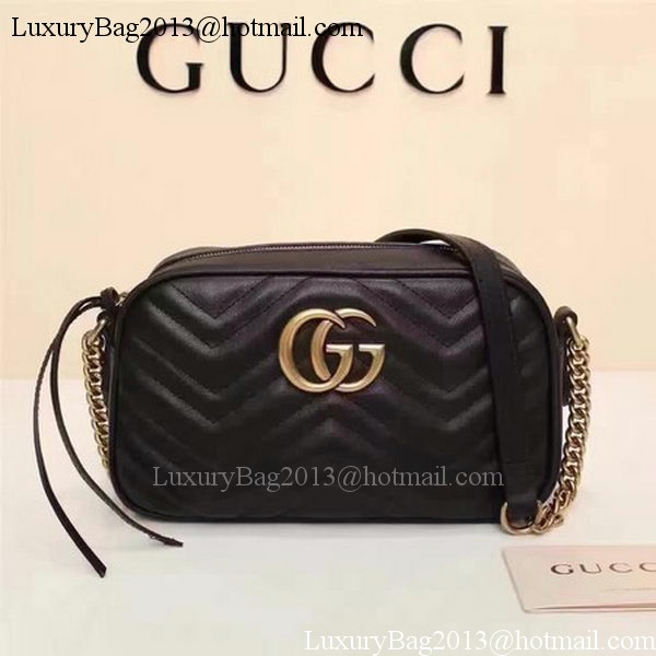 Gucci GG Marmont Matelasse Shoulder Bag 447632 Black Gucci GG Marmont Matelasse Shoulder Bag 447632 Black