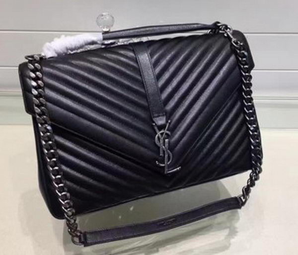 YSL Classic Monogramme Flap Bag Calfskin Leather Y22370 Black YSL Classic Monogramme Flap Bag Calfskin Leather Y22370 Black