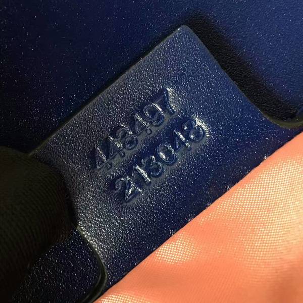 Gucci GG Marmont Suede Leather Medium Shoulder Bag 443497 Dark Blue Gucci GG Marmont Suede Leather Medium Shoulder Bag 443497 Dark Blue