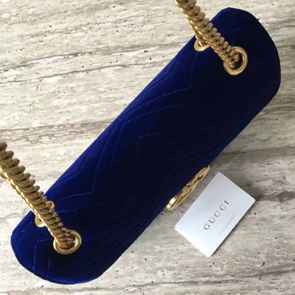 Gucci GG Suede Leather Shoulder Bag 443496 Dark Blue Gucci GG Suede Leather Shoulder Bag 443496 Dark Blue