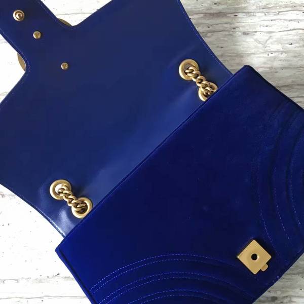 Gucci GG Suede Leather Shoulder Bag 443496 Dark Blue Gucci GG Suede Leather Shoulder Bag 443496 Dark Blue