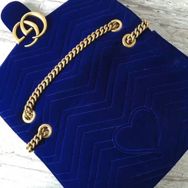 Gucci GG Suede Leather Shoulder Bag 443496 Dark Blue Gucci GG Suede Leather Shoulder Bag 443496 Dark Blue