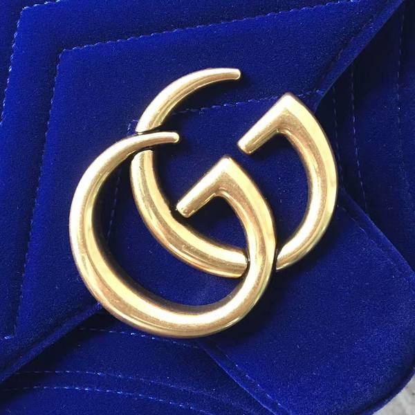 Gucci GG Suede Leather Shoulder Bag 443496 Dark Blue Gucci GG Suede Leather Shoulder Bag 443496 Dark Blue