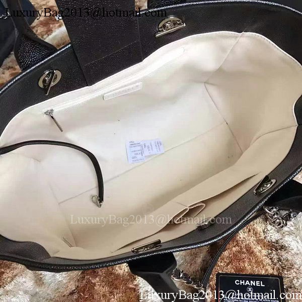 Chanel Tote Shopping Bag Original Leather A68046 Black Chanel Tote Shopping Bag Original Leather A68046 Black