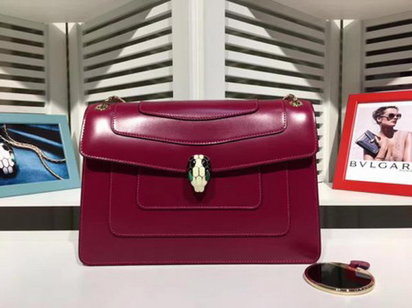 BVLGARI Medium Shoulder Bag Calfskin Leather BG2281 Purple BVLGARI Medium Shoulder Bag Calfskin Leather BG2281 Purple