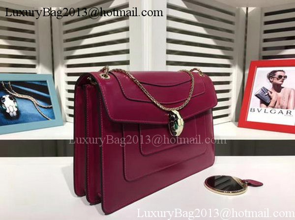 BVLGARI Medium Shoulder Bag Calfskin Leather BG2281 Purple BVLGARI Medium Shoulder Bag Calfskin Leather BG2281 Purple