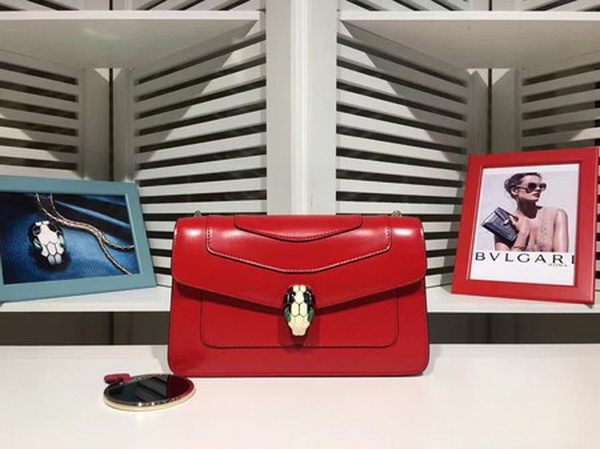 BVLGARI mini Shoulder Bag Calfskin Leather BG2282 Red BVLGARI mini Shoulder Bag Calfskin Leather BG2282 Red