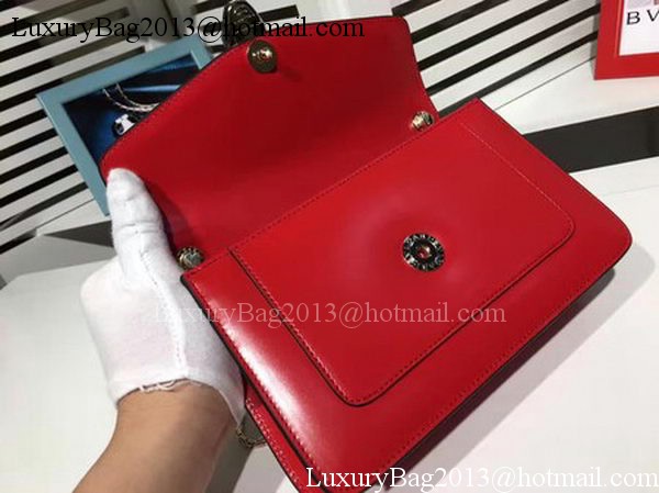 BVLGARI mini Shoulder Bag Calfskin Leather BG2282 Red BVLGARI mini Shoulder Bag Calfskin Leather BG2282 Red