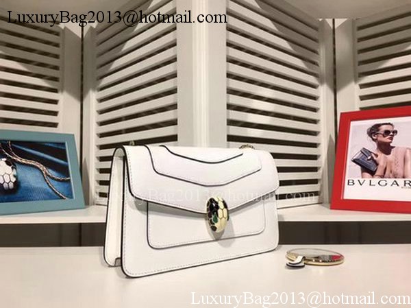 BVLGARI mini Shoulder Bag Calfskin Leather BG2282 White BVLGARI mini Shoulder Bag Calfskin Leather BG2282 White