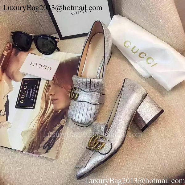 Gucci Casual Shoes Leather GG1127 Silver Gucci Casual Shoes Leather GG1127 Silver