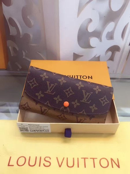Louis Vuitton Monogram Canvas Emilie Wallet M60136 Orange Louis Vuitton Monogram Canvas Emilie Wallet M60136 Orange