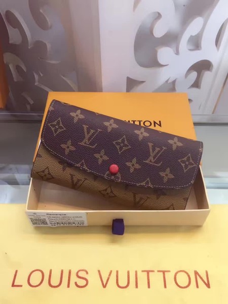 Louis Vuitton Monogram Canvas Emilie Wallet M60136 Red Louis Vuitton Monogram Canvas Emilie Wallet M60136 Red
