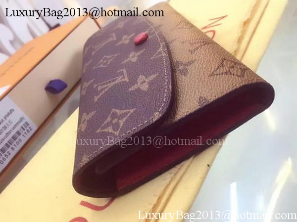 Louis Vuitton Monogram Canvas Emilie Wallet M60136 Red Louis Vuitton Monogram Canvas Emilie Wallet M60136 Red