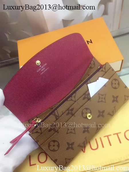 Louis Vuitton Monogram Canvas Emilie Wallet M60136 Rosy Louis Vuitton Monogram Canvas Emilie Wallet M60136 Rosy