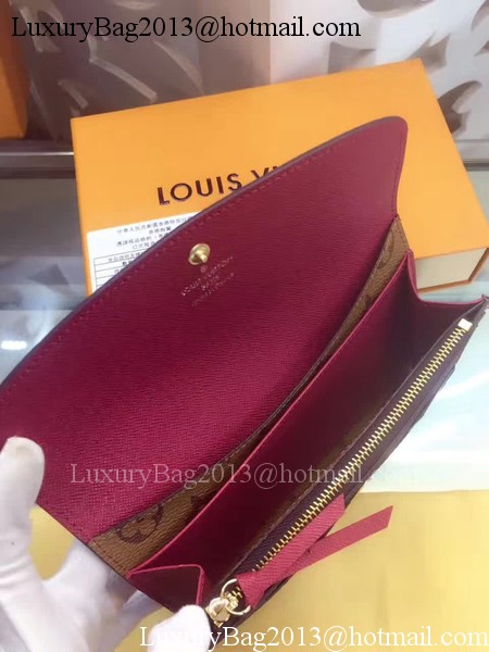 Louis Vuitton Monogram Canvas Emilie Wallet M60136 Rosy Louis Vuitton Monogram Canvas Emilie Wallet M60136 Rosy