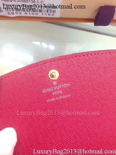 Louis Vuitton Monogram Canvas Emilie Wallet M60136 Rosy Louis Vuitton Monogram Canvas Emilie Wallet M60136 Rosy