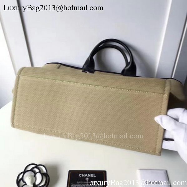 Chanel Large Canvas Tote Shopping Bag CHA1679 Apricot Chanel Large Canvas Tote Shopping Bag CHA1679 Apricot