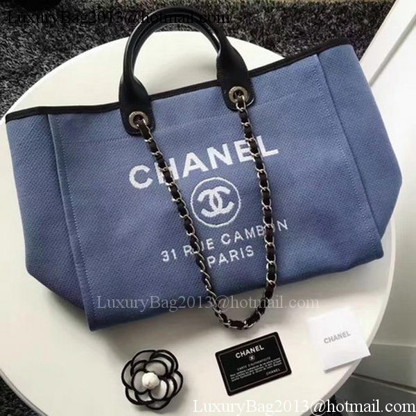 Chanel Large Canvas Tote Shopping Bag CHA1679 Royal Chanel Large Canvas Tote Shopping Bag CHA1679 Royal