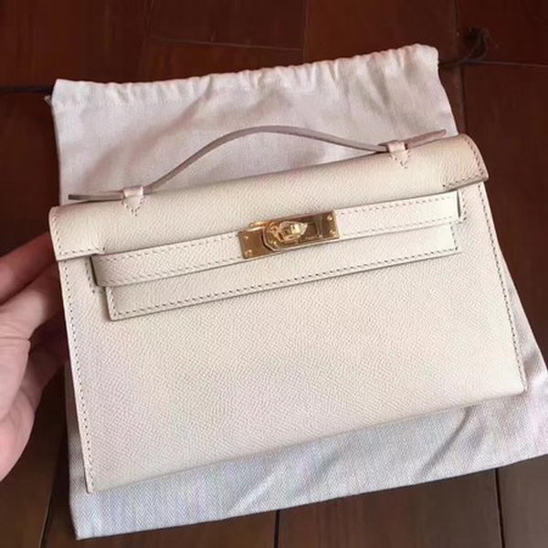 Hermes Kelly 22cm Tote Bag Original Leather KL22 White Hermes Kelly 22cm Tote Bag Original Leather KL22 White